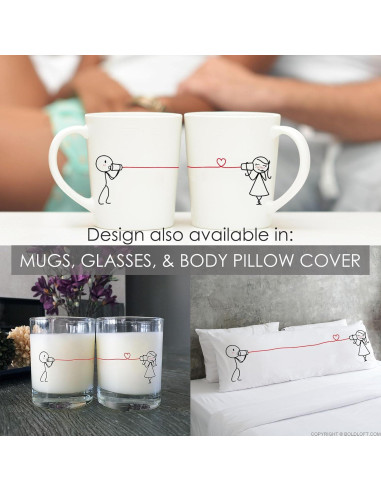 BoldLoft Fundas de Almohada para Parejas 50.8x76.2 cm Blancas