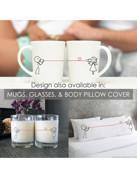 BoldLoft Fundas de Almohada para Parejas 50.8x76.2 cm Blancas