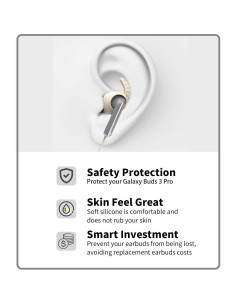 Correa Antipérdida de Silicona para Galaxy Buds 3 Pro - Albaricoque 2