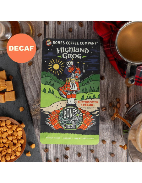 Café Descafeinado Sabor Caramelo de Mantequilla Bones 340g