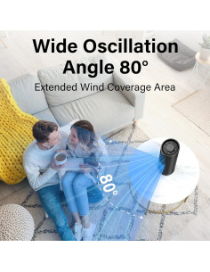 Ventilador de Torre JRD FTS005 de 33 cm, 3 Velocidades, Oscilante 2