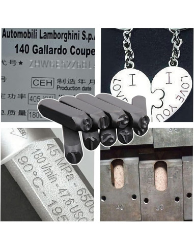 Juego de Sellos de Números y Letras FOCMKEAS 5mm 36 PCS