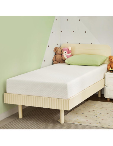 Colchón Twin EGOHOME 5 Pulgadas Espuma con Memoria Gel Verde