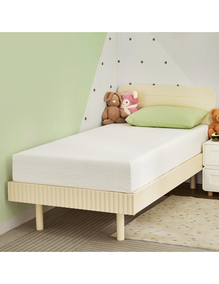 Colchón Twin EGOHOME 5 Pulgadas Espuma con Memoria Gel Verde