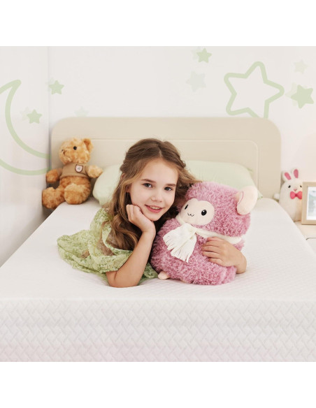 Colchón Twin EGOHOME 5 Pulgadas Espuma con Memoria Gel Verde