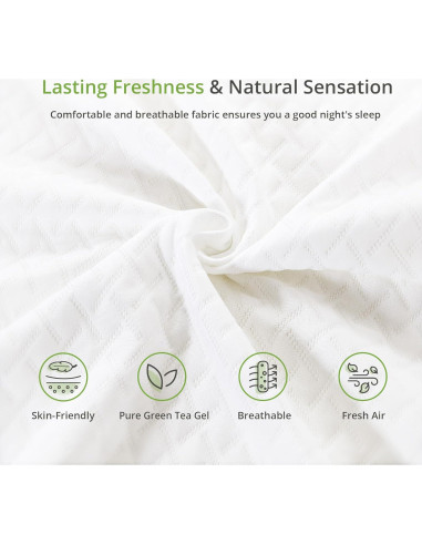 Colchón Twin EGOHOME 5 Pulgadas Espuma con Memoria Gel Verde