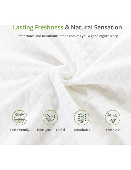 Colchón Twin EGOHOME 5 Pulgadas Espuma con Memoria Gel Verde