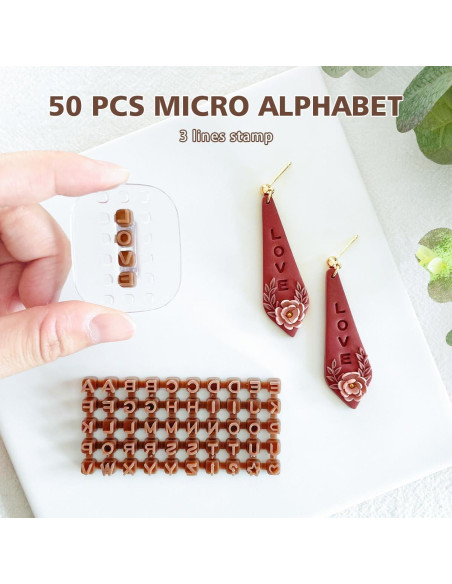 Sellos de Números y Letras Keoker para Arcilla Polimérica - 3mm