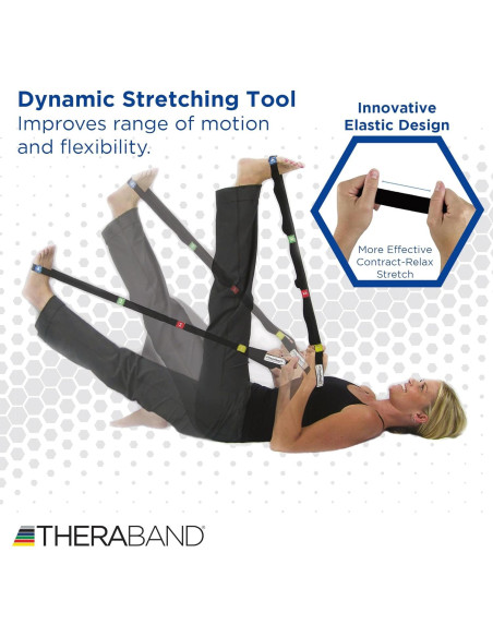 Correa de Estiramiento THERABAND 147 cm para Flexibilidad
