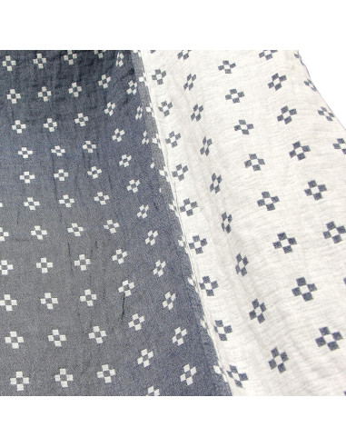 Manta de Muselina Ligera SHSYCER 100% Algodón Azul Individual 150x198cm