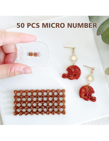 Sellos de Números y Letras Keoker para Arcilla Polimérica - 3mm