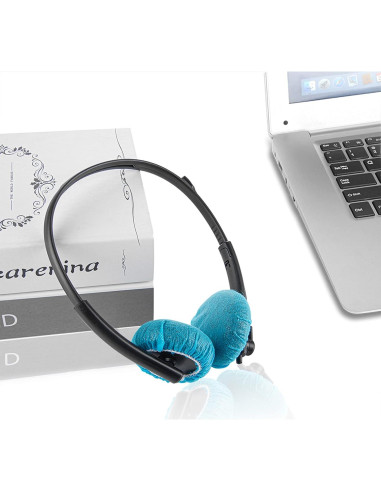 Cubiertas Desechables para Auriculares Geekria 100 Pares XS Azul