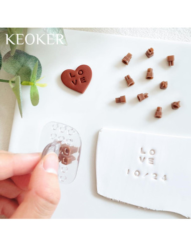 Sellos de Números y Letras Keoker para Arcilla Polimérica - 3mm