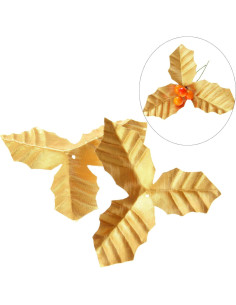 50 Hojas Artificiales de Seda Doradas Dophee para Decoración 2