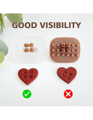 Sellos de Números y Letras Keoker para Arcilla Polimérica - 3mm