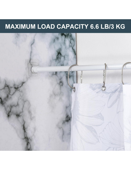 Soporte de Varilla de Cortina Adhesivo Goowin 6 Unidades 1"