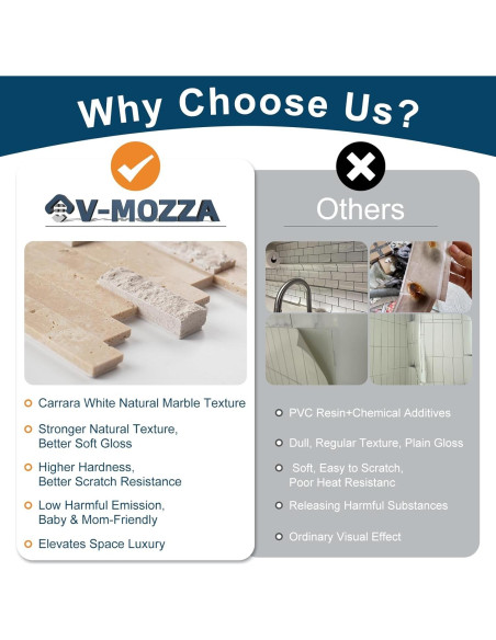 Azulejos de Mosaico 3D V-MOZZA Beige Mixto 5 Hojas 0.39m