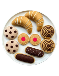 Juego de Panadería de Fieltro MorKuzuNY - 10 Piezas Educativas