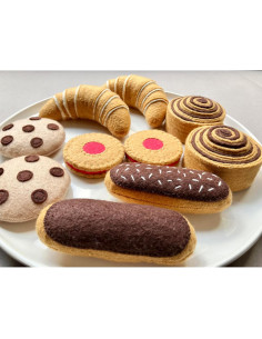 Juego de Panadería de Fieltro MorKuzuNY - 10 Piezas Educativas 2