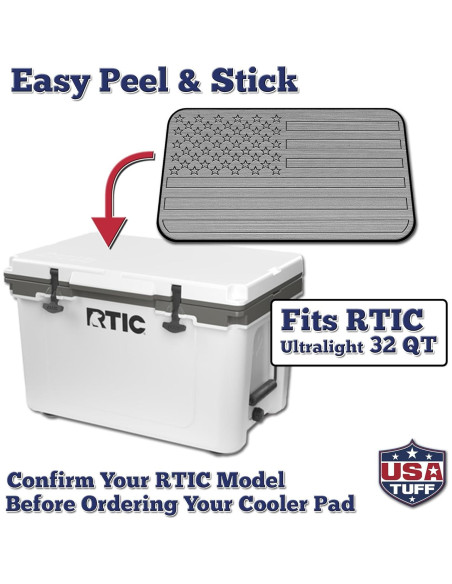 Pad Antideslizante USATuff para Enfriador RTIC 32qt - Bandera EE. UU.