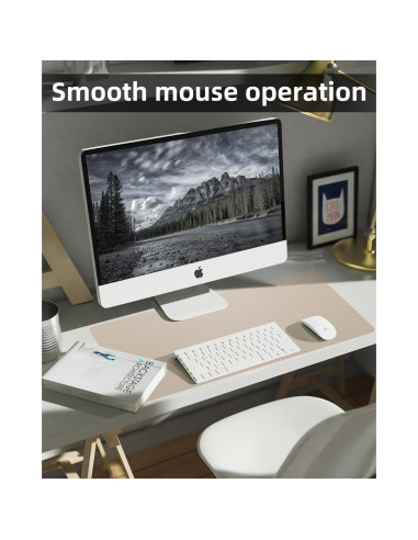 Alfombrilla de Escritorio Cebowa 122x43 cm Cuero PU Antideslizante