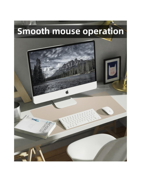 Alfombrilla de Escritorio Cebowa 122x43 cm Cuero PU Antideslizante