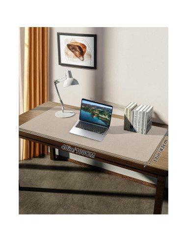 Alfombrilla de Escritorio Cebowa 122x43 cm Cuero PU Antideslizante