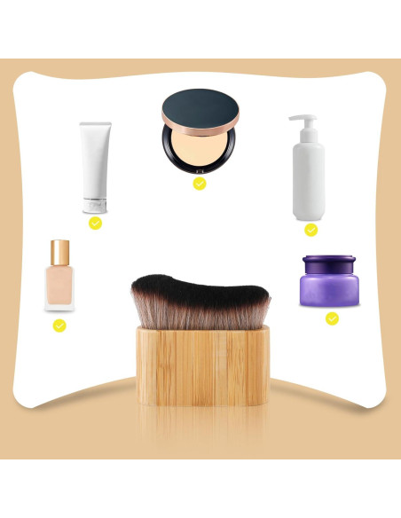 Brocha de Autobronceador NQEUEPN con Cerdas Sintéticas 6.8cm