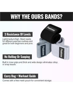 Bandas de Resistencia Peaksee para Glúteos y Piernas - 3 Niveles 2