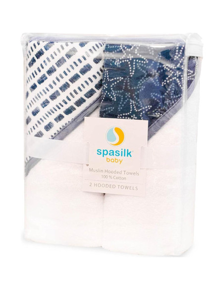 Toallas de Baño con Capucha Spasilk 2 Piezas Terry 76.2x76.2cm