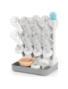 Organizador de Secado de Biberones Flysich Gris 12 Biberones