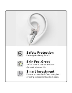 Correa Antipérdida de Silicona para Galaxy Buds 3 - Albaricoque 2