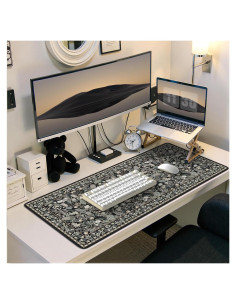 Alfombrilla de Escritorio Grande iCasso Negra 101.6x228.6 cm
