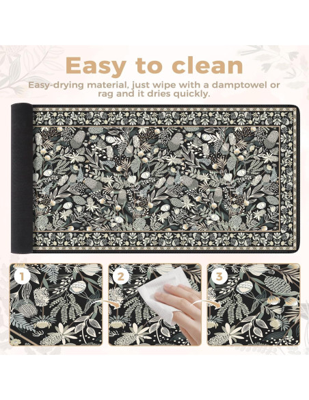 Alfombrilla de Escritorio Grande iCasso Negra 101.6x228.6 cm