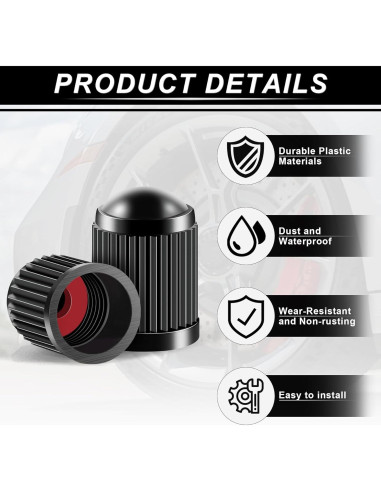 JUSTTOP Tapones de Válvula de Neumático Universal 60 pcs