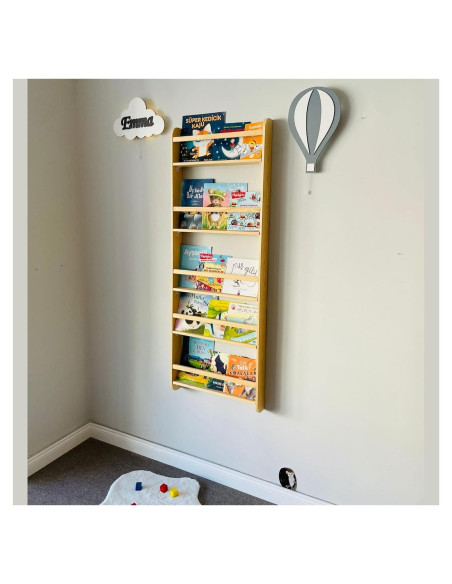 Estantería Montessori de Madera Natural Hecha a Mano 33cm