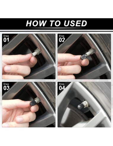 JUSTTOP Tapones de Válvula de Neumático Universal 60 pcs