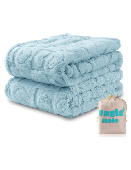 Manta Pequeña Azul Yagle Mate 101.6x127 cm 2 Pcs Suave