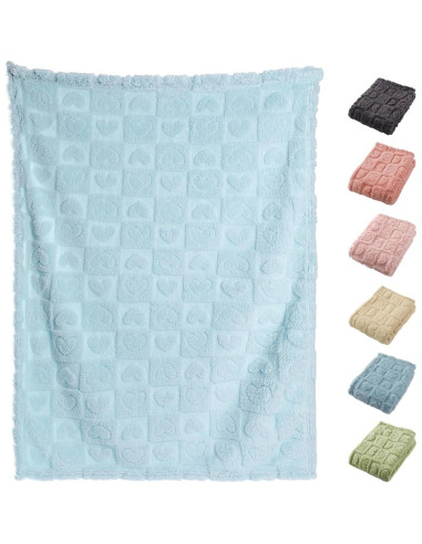 Manta Pequeña Azul Yagle Mate 101.6x127 cm 2 Pcs Suave