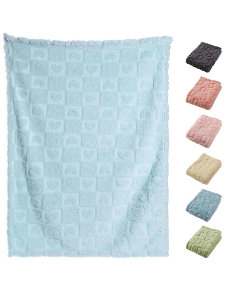 Manta Pequeña Azul Yagle Mate 101.6x127 cm 2 Pcs Suave