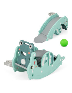 Costzon Juguete 4 en 1 para Niños - Tobogán, Balancín y Aro