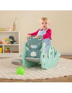 Costzon Juguete 4 en 1 para Niños - Tobogán, Balancín y Aro 2