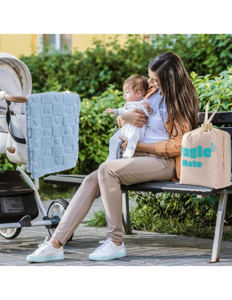 Manta Pequeña Azul Yagle Mate 101.6x127 cm 2 Pcs Suave