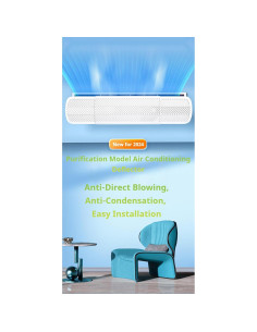 Deflector de Aire Acondicionado QIANDAHOM Ajustable 90-120 cm 2