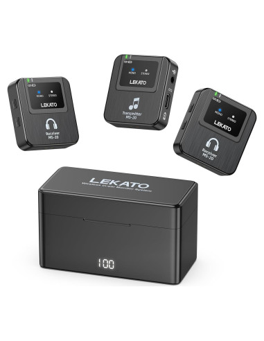 Monitor In-Ear Inalámbrico LEKATO MS-20 30H Batería OTG