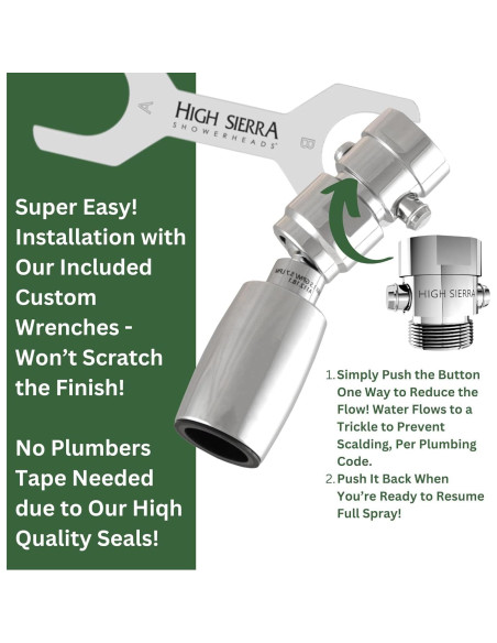 Cabezal de Ducha High Sierra 1.25 GPM Oro Cepillado