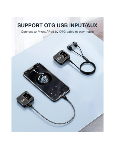 Monitor In-Ear Inalámbrico LEKATO MS-20 30H Batería OTG