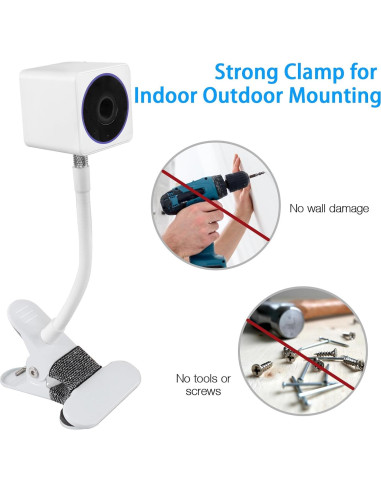 Soporte de cámara flexible OkeMeeo para Wyze Cam - 2 paquetes