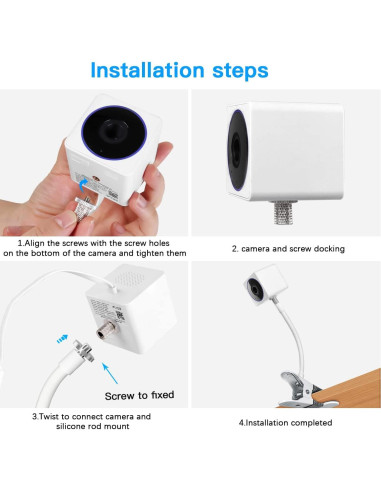 Soporte de cámara flexible OkeMeeo para Wyze Cam - 2 paquetes