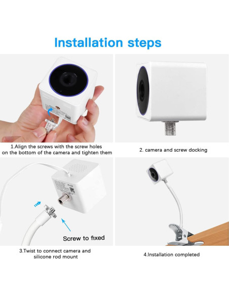 Soporte de cámara flexible OkeMeeo para Wyze Cam - 2 paquetes